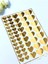 Kalp Etiket Dekoratif Sticker Yapışkanlı Folyo Etiket Metalik Gold 1