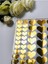 Kalp Etiket Dekoratif Sticker Yapışkanlı Folyo Etiket Metalik Gold 2