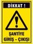 Çağ Şantiye Giriş - Çıkışı Uyarı Levhası 3mm Dekota Uyarı Levhası 35X50 1