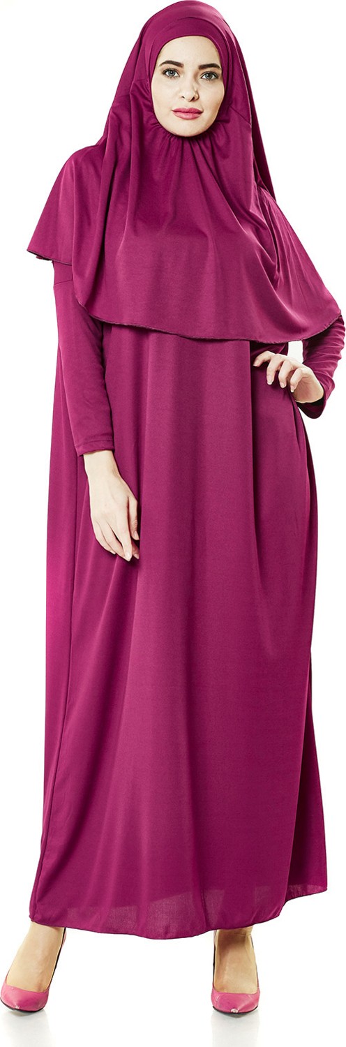 İhvan Tek Parça Namaz Elbisesi - Fuşya - 5015