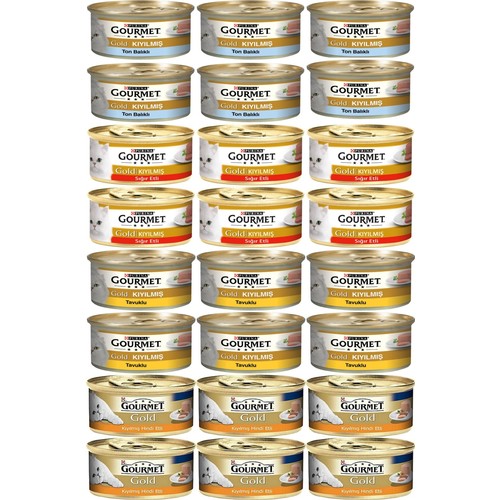 Gourmet Gold Karışık Yetişkin Konserve Kedi Maması 85 Gr x 24 Adet