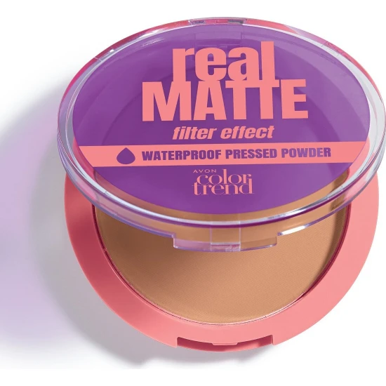 Avon Color Trend Real Matte Filter Effect Pudra - Neutral Medium Tan 1223342