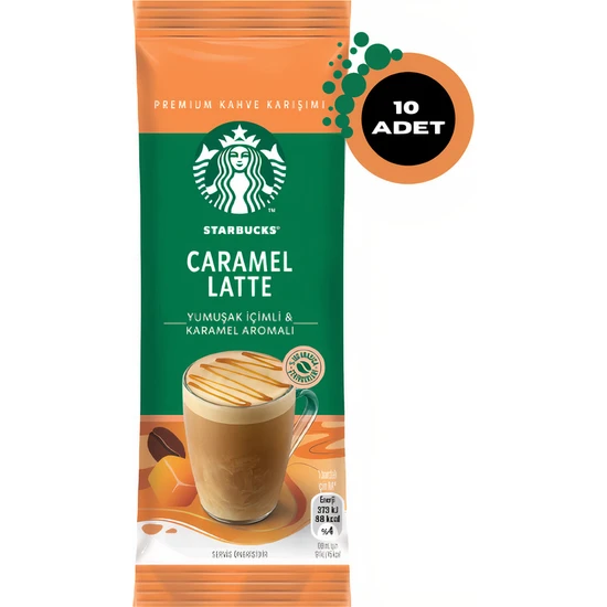 Starbucks Caramel Latte Granül Kahve 10'lu Paket x 21,5 gr