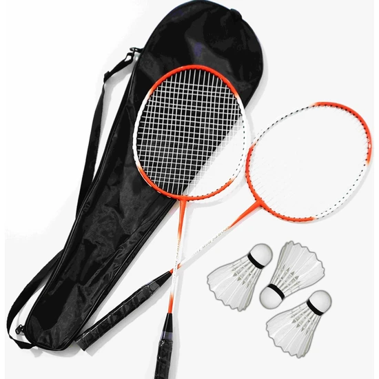 Slipt Çantalı Pro Badminton Seti 2 Adet Badminton Raketi 3 Adet Badminton Topu Pro Badminton Set