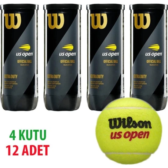 Wilson 4 Kutu Us Open Tenis Topu Vakum Ambalajda WRT106200