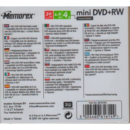 Memorex Mini Dvd+Rw 1.4gb Fiyatı Taksit Seçenekleri