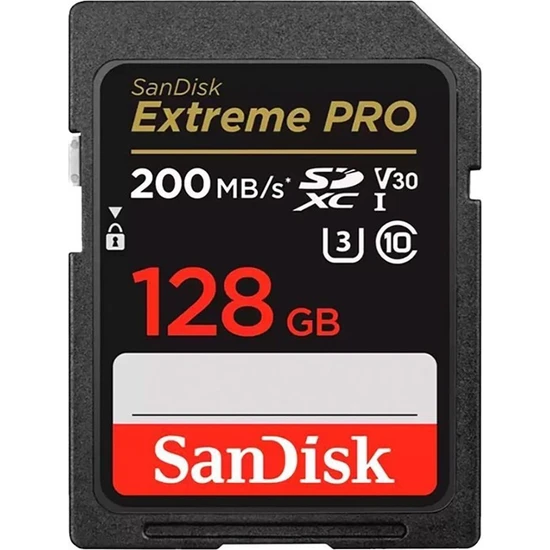 Sandisk Extreme Pro 128GB 200MB/S Sdxc Hafıza Kart