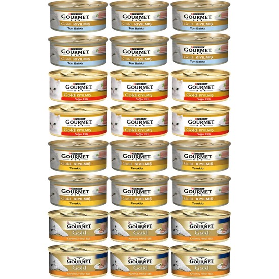 Gourmet Gold Karışık Yetişkin Konserve Kedi Maması 85 Gr x 24 Adet