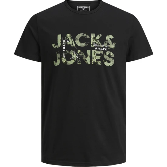 Jack & Jones Bisiklet Yaka Logo Baskili Tisört-12215700