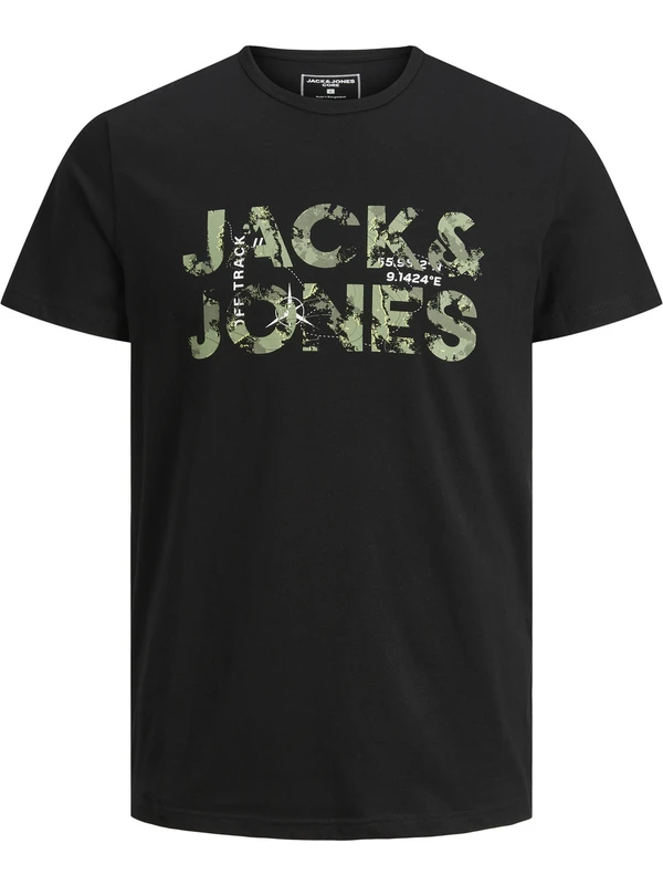 Jack & Jones Bisiklet Yaka Logo Baskili Tisört-12215700