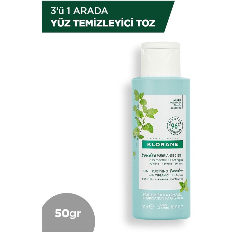 Klorane 3ü 1 Arada Yüz Temizleyici Toz 50 Gr
