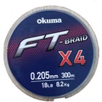 Okuma Ft-*4 Braided Line 300 mt Grey Örgü Ip