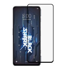 Microcase Xiaomi Black Shark 5 3D Curved Tam Kaplayan Kavisli Tempered Cam - Siyah