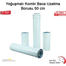 OKÇU KARDEŞLER YAPI MARKET Yoğuşmalı Kombi Baca Uzatma Borusu 50 cm