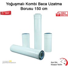 OKÇU KARDEŞLER YAPI MARKET Yoğuşmalı Kombi Baca Uzatma Borusu 150 cm