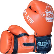 By Leon 1982 Leon Blade Training Boks, Kick Boks ve Muay Thai Eldiveni Turuncu 8 Oz