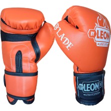 By Leon 1982 Leon Blade Training Boks, Kick Boks ve Muay Thai Eldiveni Turuncu 8 Oz