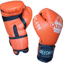 By Leon 1982 Leon Blade Training Boks, Kick Boks ve Muay Thai Eldiveni Turuncu 8 Oz