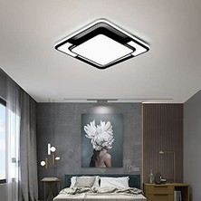 Goeco 48W Modern LED Tavan Aydınlatması - Siyah (Yurt Dışından)