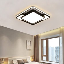 Goeco 48W Modern LED Tavan Aydınlatması - Siyah (Yurt Dışından)