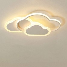 Goeco LED Tavan Işık, Ev Dekorasyonu Tavan Aydınlatma, 32W Beyaz Akrilik Avize, Yatak Odası Için Bulut Şekilli Tavan Lambası, Oturma Odası, Yemek Odası, 3000K Sıcak Işık (Yurt Dışından)