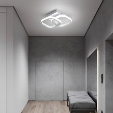 Goeco Modern LED Tavan Lambası, Iki Çapraz Kare Tavan Lambası, 220V 22W Beyaz Basit Akrilik Avize Yatak Odası, Oturma Odası, Yemek Odası, Mutfak, Koridor Için (Yurt Dışından)