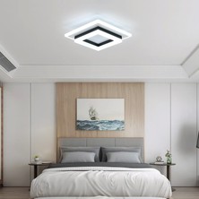 Goeco 24W Kare LED Tavan Işık, Akrilik Tavan Lambası, Oturma Odası, Yatak Odası, Mutfak, Koridor Için Modern LED Tavan Aydınlatma Armatürü 6000K (Yurt Dışından)
