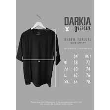 Darkia Dream Theater Ön Arka Minimal Baskılı Özel Tasarım Oversize Unisex Tişört