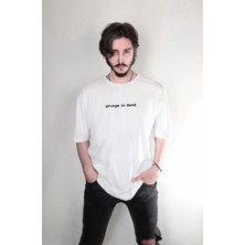 Darkia Nirvana Kurt Cobain Grunge Is Dead Çift Taraf Baskılı Özel Tasarım Oversize Unisex Tişört