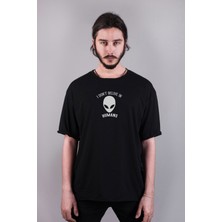 Darkia Uzaylı Alien Özel Tasarım Baskılı Oversize Unisex Tişört