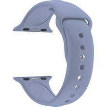 Markacase Apple Watch Seri 4 5 6 Için 44 mm Small Beden(S/m Size) Spor Silikon Kordon(54 Farklı Renk) Koyu Lavanta