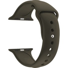 Markacase Apple Watch Seri 1 2 3 Için 42 mm Small Beden(S/m Size) Spor Silikon Kordon(54 Farklı Renk) Kahverengi