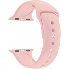 Markacase Apple Watch Seri 4 5 6 Için 40 mm Small Beden(S/m Size) Spor Silikon Kordon(54 Farklı Renk) Somon