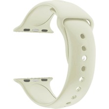Markacase Apple Watch Seri 4 5 6 Için 40 mm Small Beden(S/m Size) Spor Silikon Kordon(54 Farklı Renk) Antika Beyaz