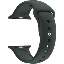 Markacase Apple Watch Seri 1 2 3 Için 42 mm Small Beden(S/m Size) Spor Silikon Kordon(54 Farklı Renk) Space Gray