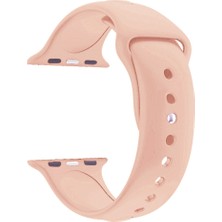 Markacase Apple Watch Seri 1 2 3 Için 42 mm Small Beden(S/m Size) Spor Silikon Kordon(54 Farklı Renk) Kum Rengi