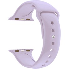 Markacase Apple Watch Seri 1 2 3 Için 38 mm Small Beden(S/m Size) Spor Silikon Kordon(54 Farklı Renk) Lila