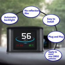 Hongtongda Store P10 Araba Hud Head Up Display Akıllı Dijital Kilometre LCD Ekran Obd 2 Tarayıcı Teşhis Aracı