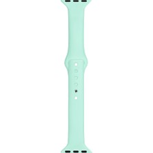 Markacase Apple Watch Seri 4 5 6 Için 44 mm Slim Silikon Kordon Su Yeşili