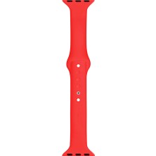 Markacase Apple Watch Seri 4 5 6 Için 40 mm Slim Silikon Kordon Kırmızı