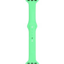Markacase Apple Watch Seri 1 2 3 Için 38 mm Slim Silikon Kordon Kayış Marine Green