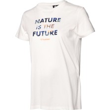 Hummel Bisiklet Yaka Baskılı Kırık Beyaz Kadın T-Shirt 911585-9003 Hmlınga T-Shırt F