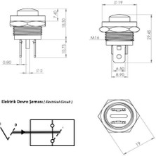 Allestock Minik Metal Buton Terminalli - Kırmızı Renk