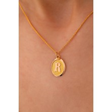 Sefa Gold 14 Ayar Altın Nostalji R Harfi Halat Zincir Kolye