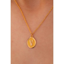 Sefa Gold 14 Ayar Altın Nostalji V Harfi Halat Zincir Kolye