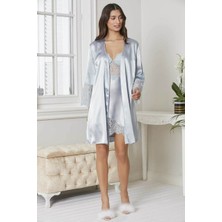 Pierre Cardin 6'lı Kaplı Midi Gecelik Sabahlık Set 6015 Royal