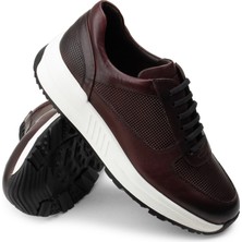 Deery Deri Bordo Sneaker Erkek Ayakkabı