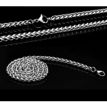 Eastside JZ231560 Örgü Zincir Erkek 316L Çelik Kolye