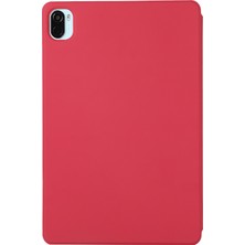 Xfashion Xiaomi Pad 5 / Xiao Mi Pad 5 Pro Için Taşınabilir Pc+ Tpu Ince Deri Tablet Kılıfı - Koyu Kırmızı (Yurt Dışından)