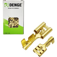 Denge 6.3mm Kablo Ucu Tırnaklı Dişi Terminal Sarı Kablo Pabuç Paket Içeriği 300 Adet